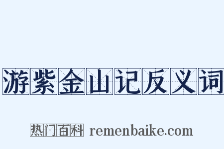 游紫金山记反义词是什么意思的图片